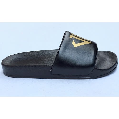 Unisex Summer Slides /Slippers -black/gold