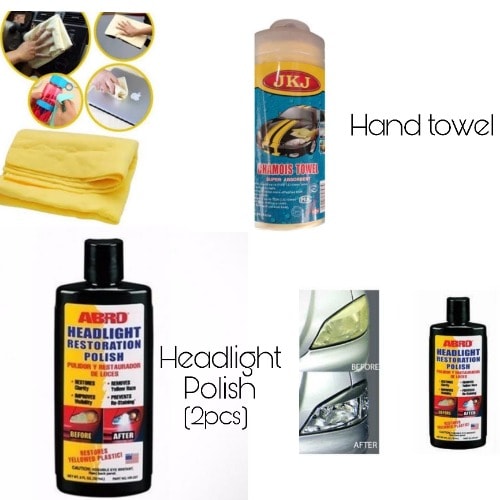 Headlight Restoration Polish 2pcs + Hand Towel