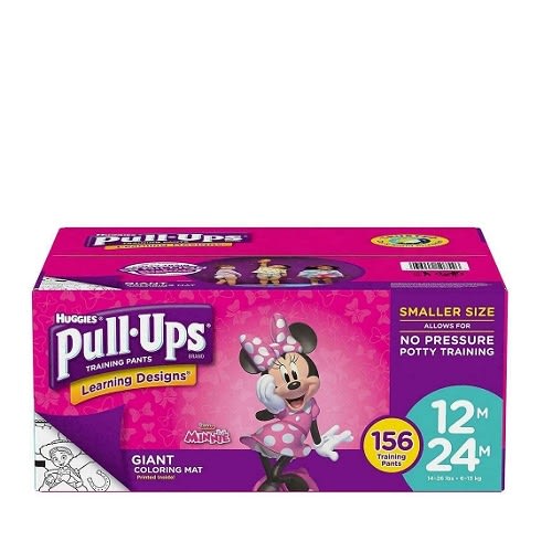 Pull Up  Potty Learning Design Training Pant Diapers For Girls - 156 Count