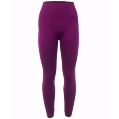 Korean Ladies High Waist Thick Leggings - Purple