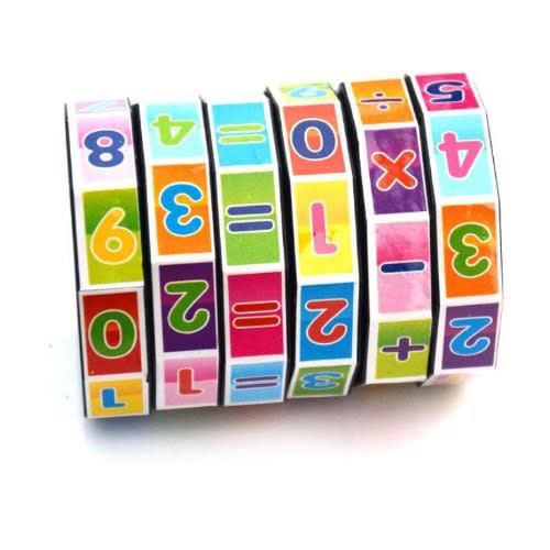 Educational Math Cube For Kids - 12 Pieces
