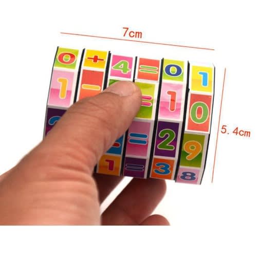 Educational Math Cube For Kids - 12 Pieces