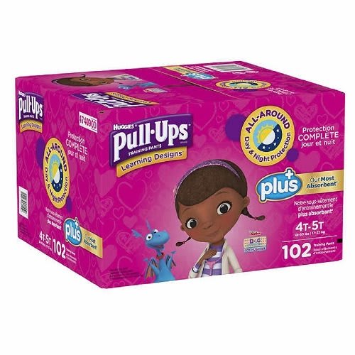 Learning Designs Pull-ups For Girls - Size 4T- 5T - 102 Counts, 38-50lbs