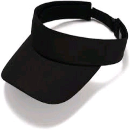Plain Visor Hat - Unisex  - Black