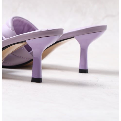 V Stripes Quilted Slip On Mules