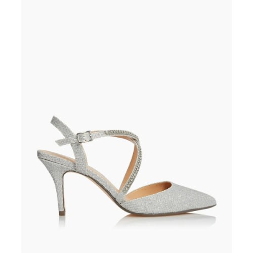 Diina - Silver Pointed Court Shoes