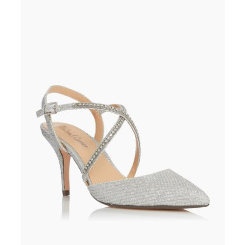 Diina - Silver Pointed Court Shoes