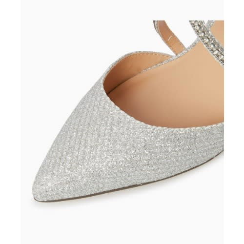Diina - Silver Pointed Court Shoes