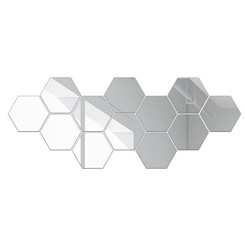 Non Glass Mirror Stickers- 12 Pieces