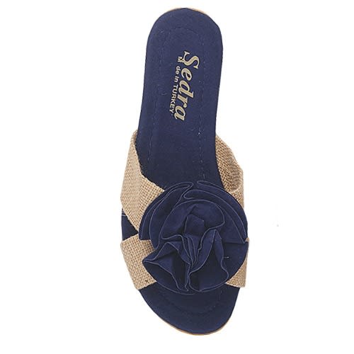 Turkey Sedra Rose Blue Slippers