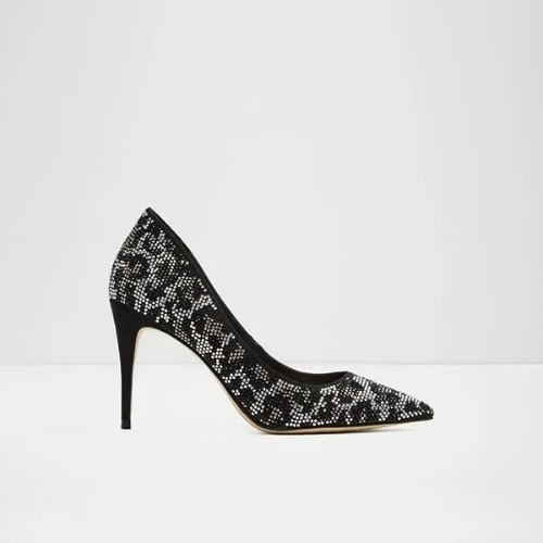 Haodia Glitter Heeled Pumps - Black