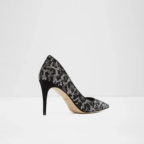 Haodia Glitter Heeled Pumps - Black