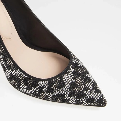 Haodia Glitter Heeled Pumps - Black