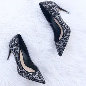Haodia Glitter Heeled Pumps - Black