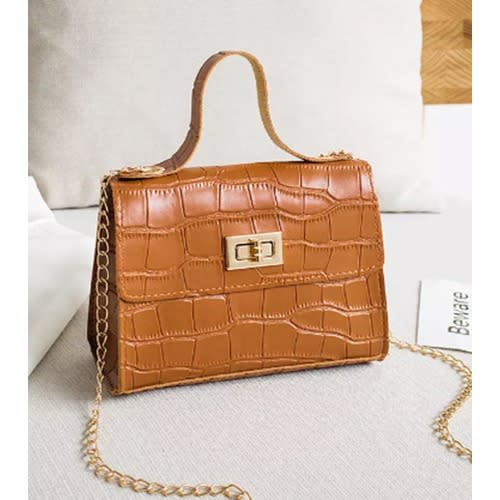 Fashion Ladies Mini Handbag- Brown