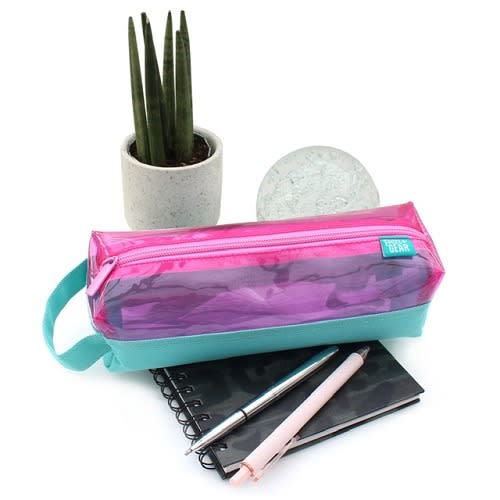 Clear Split Pane School Pencil Case Pouch