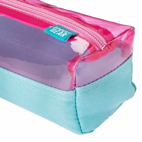 Clear Split Pane School Pencil Case Pouch