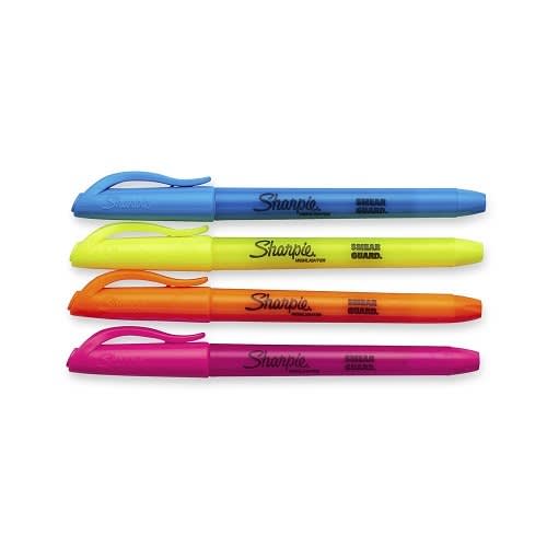 Pocket Style Highlighter Chisel Tip - Assorted 4 Pack