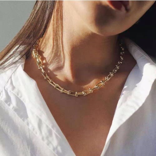Handmade U-shaped Geometric Punk Necklace