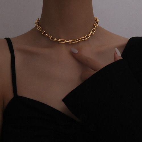 Handmade U-shaped Geometric Punk Necklace