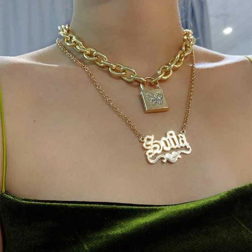 Sophia Pendant Layered Necklace - Gold
