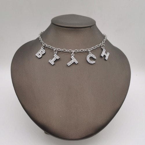 Bitch Choker- Silver