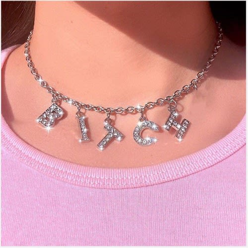 Bitch Choker- Silver
