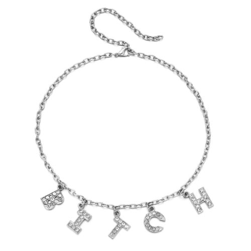 Bitch Choker- Silver