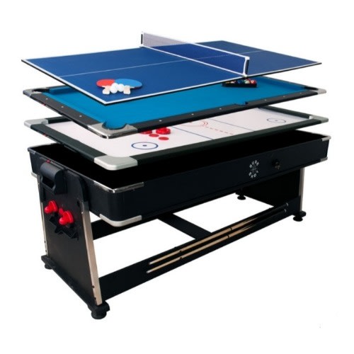 7ft 3-in-1 Multi Games Table - Snooker, Table Tennis & Air Hockey