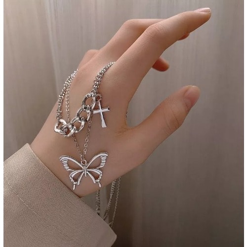 Double Layer Chain & Pendant For Women.