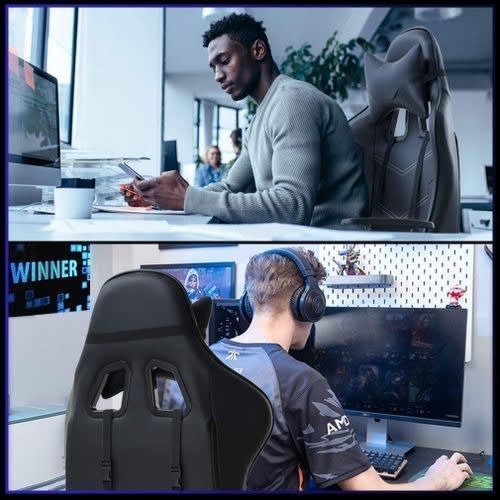 Gaming Chair Leather - Office Chair With Footrest