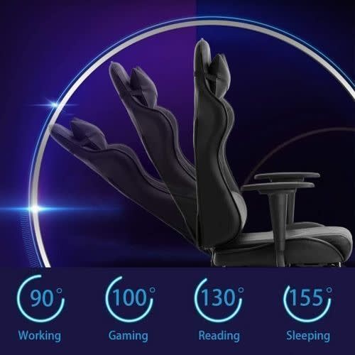 Gaming Chair Leather - Office Chair With Footrest