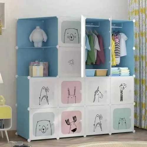 PVC/Steel Kid's Wardrobe - Blue