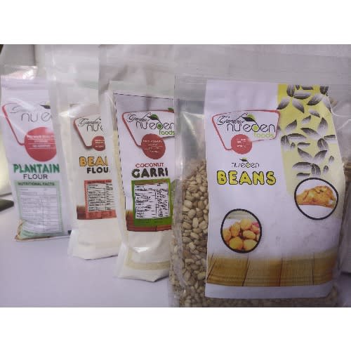 Healthy Food Pack - 4 In 1 Honey Beans, Coconut Garri, Beans Flour, And Plantain Flour