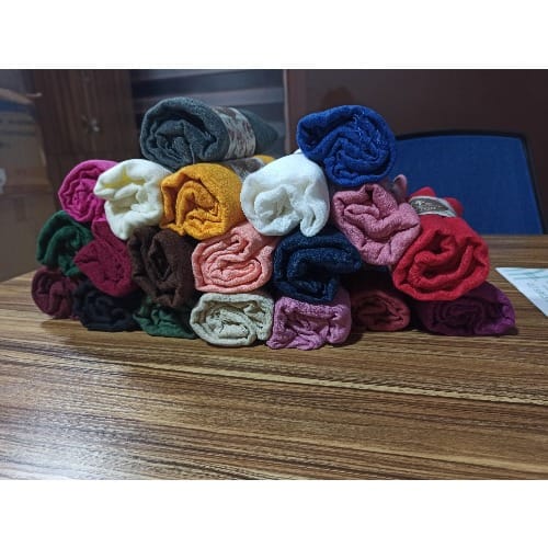 Plain Cotton Handmade Scarf - Beige