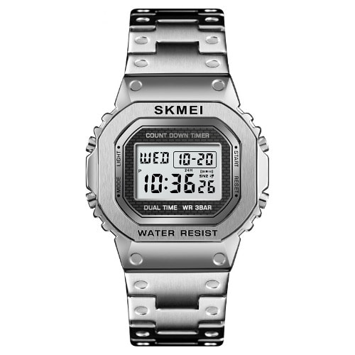 Men Silver Bracelet Watch