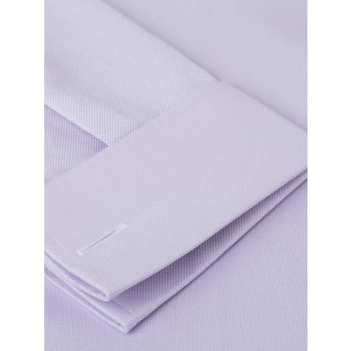 Fitted Lilac Oxford Double Cuff Shirt
