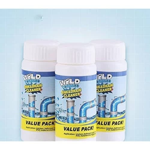 Powerful Sink & Drain Cleaner Kitchen Sewer Pipe Channel Cleaning Powder - 3 Pieces