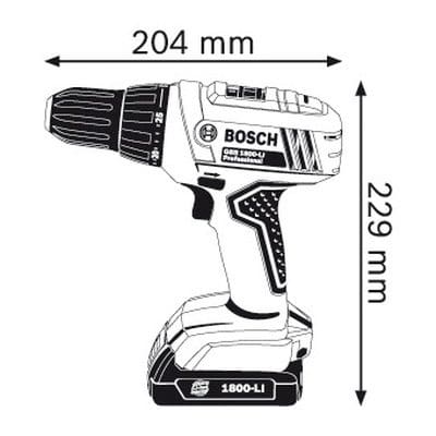 Bosch Cordless Drill/Driver GSR 1800-LI Professional