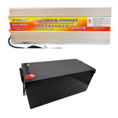 2000watts 12v Modified Inverter With 200amps Battery