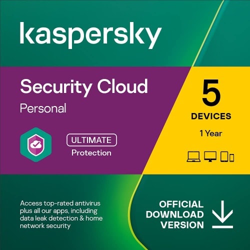 Kaspersky Security Cloud – Personal Edition - 5 Devices - 1 Year