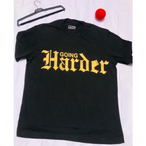 Going Harder Crew Neck T-Shirt -Black