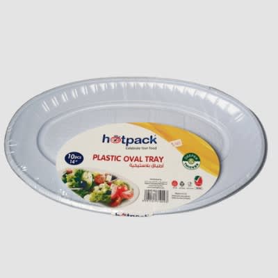 Disposable Plastic Oval Tray- 14