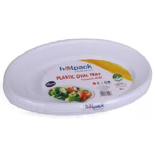 Disposable Plastic Oval Tray- 14" X 10Pieces