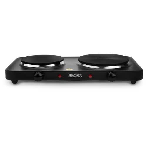 Aroma Electric Hot Plate 2 Burner -1800W - Black