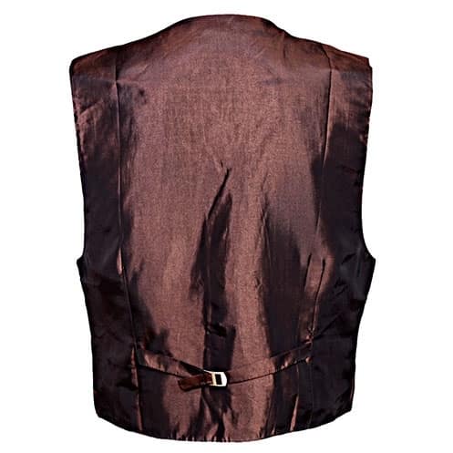Patterned Men's Waistcoat - Silver & Brown - MWC-1484/1486
