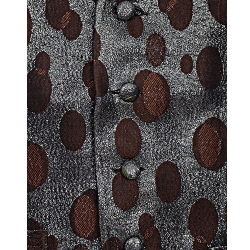 Patterned Men's Waistcoat - Silver & Brown - MWC-1484/1486