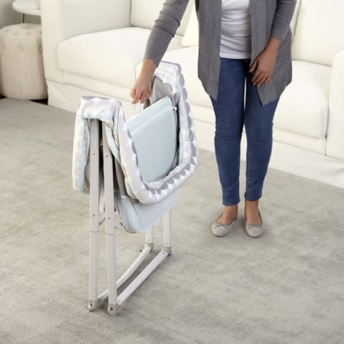 Foldaway Portable Rocking Mobile Baby Bed -Grey