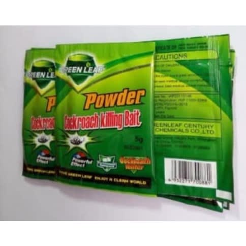 Green Leaf Powder - Cockroach Killing Bait Pest Control - 10 Satchels