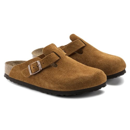 Mens Brown Suede Birkenstock Mule